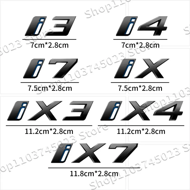 1Pcs 자동차 스타일링 ABS 플라스틱 엠 블 럼 장식 BMW I3 I4 I7 IX IX3 IX4 IX7 로고 후면 테일 범퍼 트렁크 스티커 자동차 액세서리