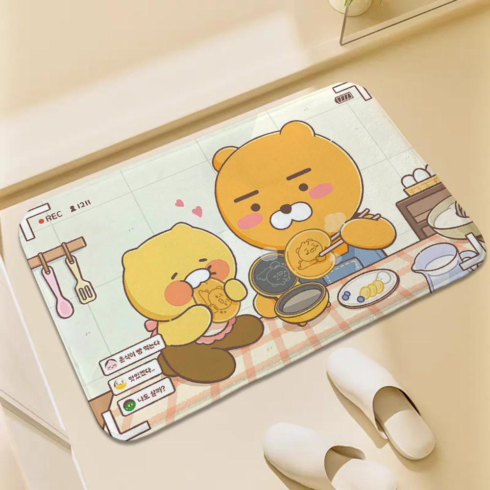 카카오스 프렌즈 카펫, 복도 집 입구 매트, 방 러그, 세탁 가능 미끄럼 방지 주방 러그, 발코니 발 욕조 문짝 욕실 