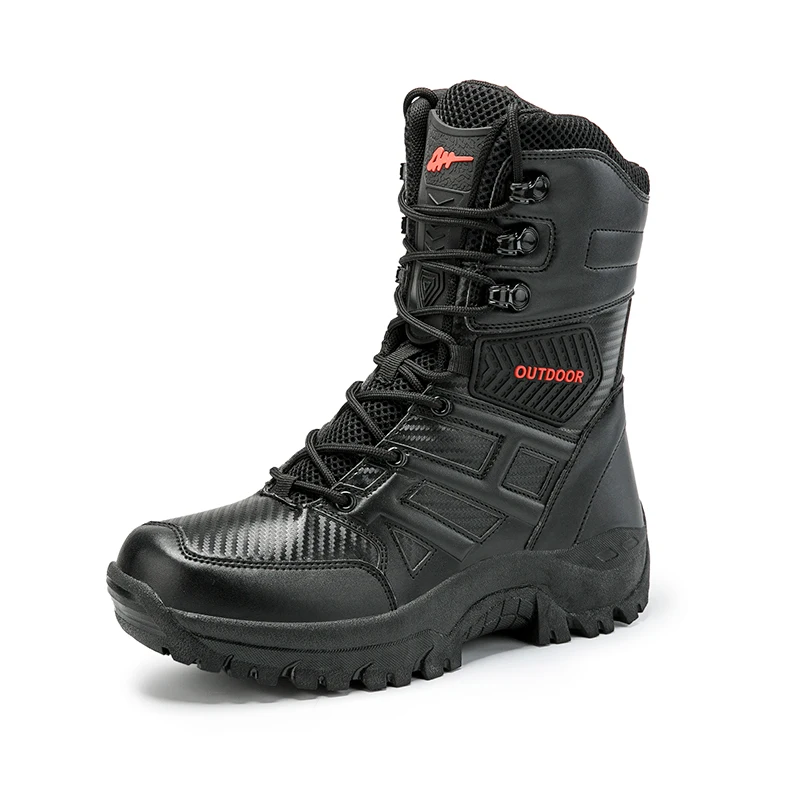 

PLUS SIZE 39-47 US Military Boots Men Leather Combat Boots for Men Infantry Tactical Boots Outdoor Botas Army Bots Army Shoes