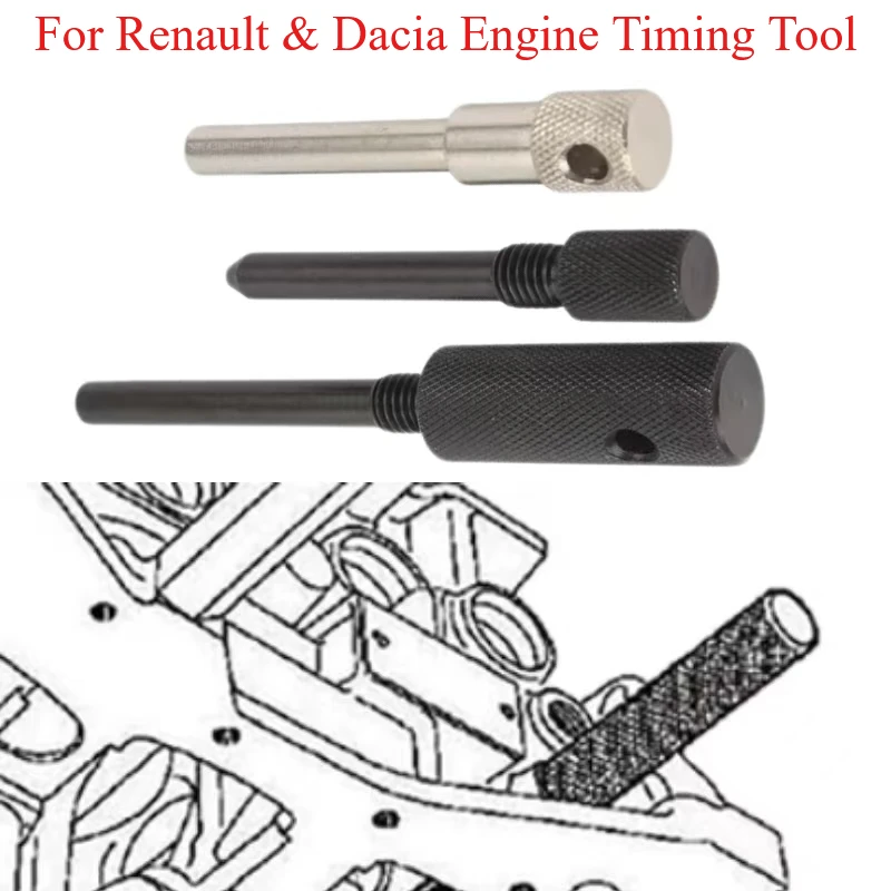 3 個エンジンタイミングツールロックピンキットルノー & ダチアセット