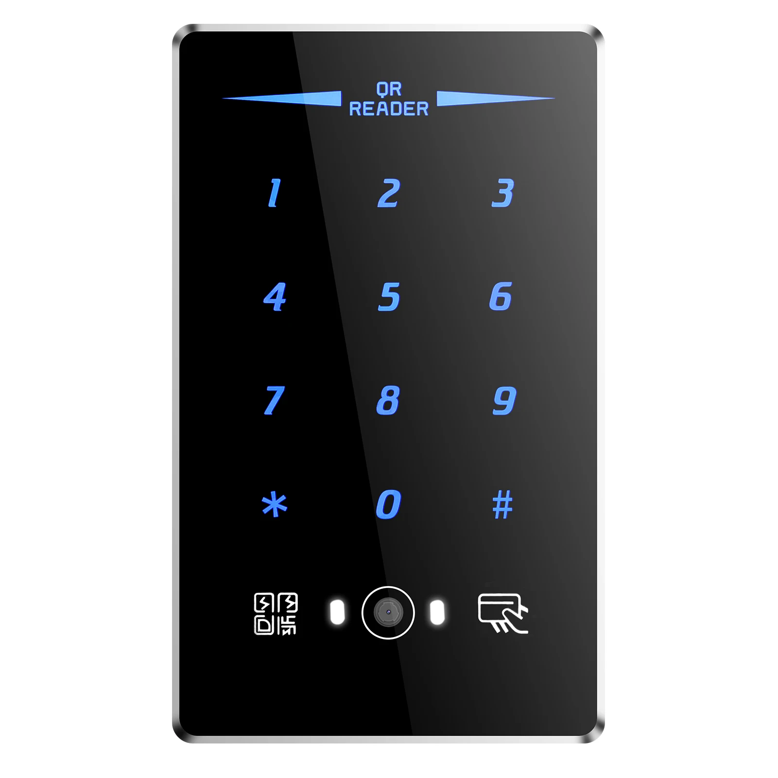 Waterproof QR Code Metal ID Access Control Keypads, NFC RFID Card Reader, RS232/RS485/WG Format, Used For Access Control Systems