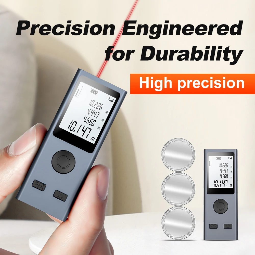 Mini Digital Distance Meter 30M 50M 60M Tape Build Measure Device Ruler Test Too