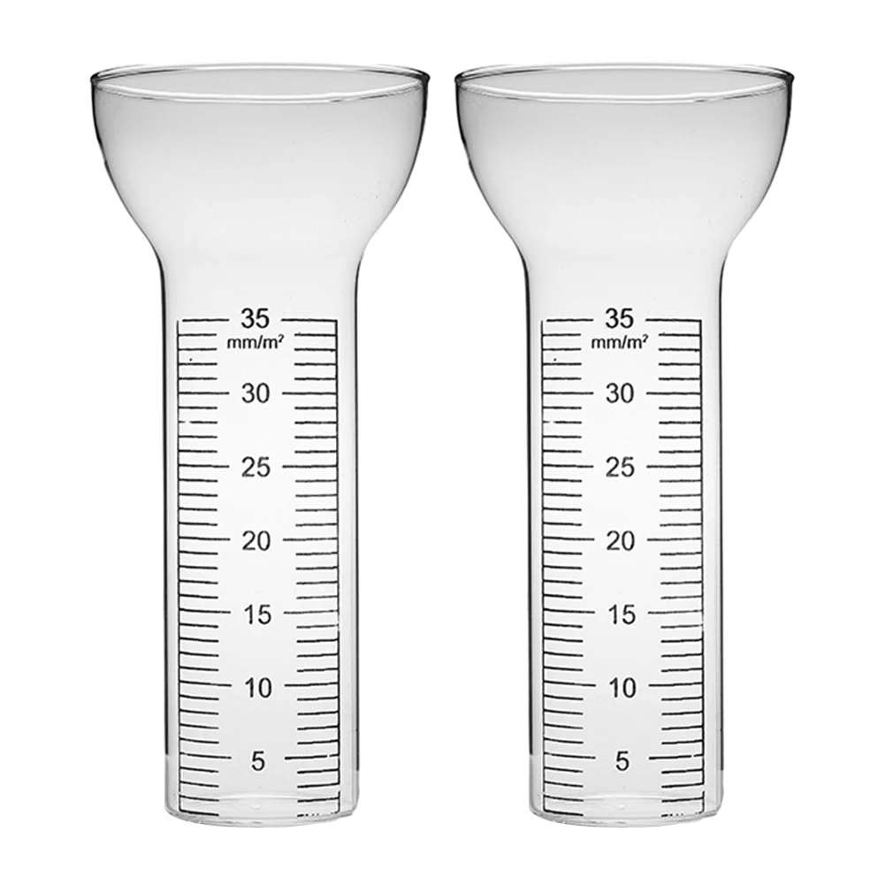 

2Pcs Transparent Replacement Glass For Rain Gauge Precipitation Gauge Glass Rainwater Gauge 35mm 1.77x 6.69 Inch