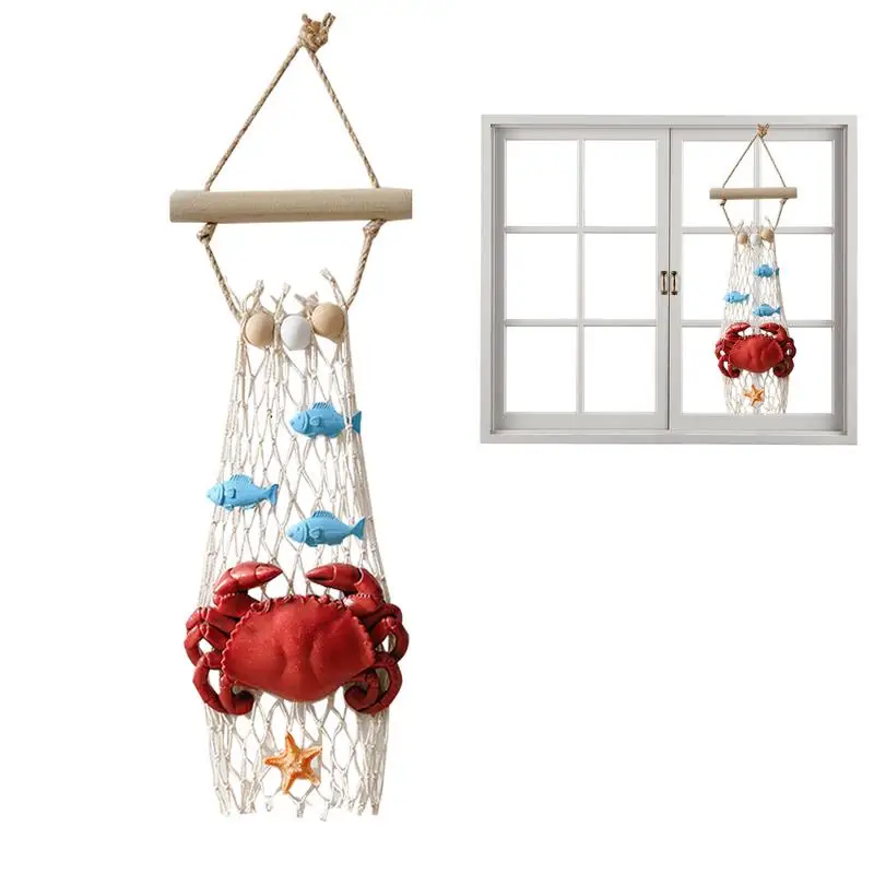 

Настенный декор с красным крабом, креативная скульптура, Настенная подвесная Имитация океана, тематические украшения, стильная искусственная смола, модель детской модели