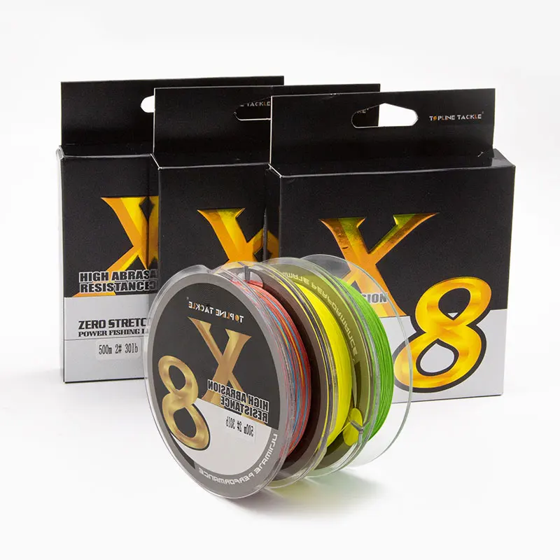 

Super Strong 500M 8 Strands Braided Fishing Line Multifilament PE Line 30LB Multicolor Sea Saltwater Carp Fishing Weave