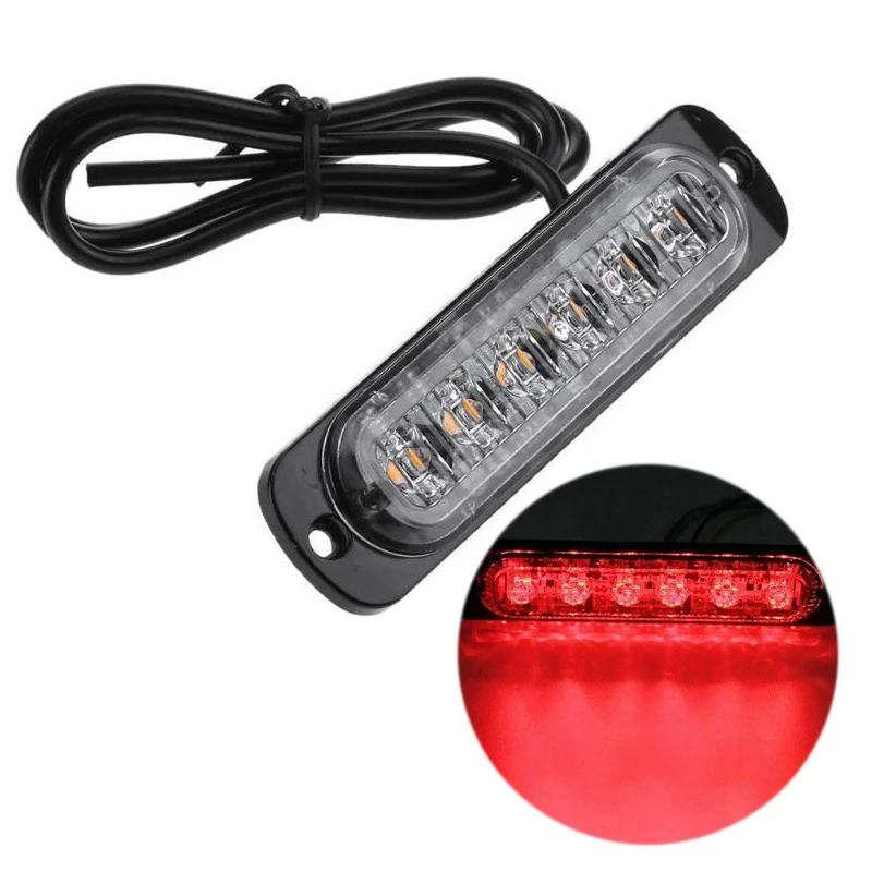 DC 12V Red 4/6/12 LED Auto Car Truck Urgent Hazard Warning Beacon