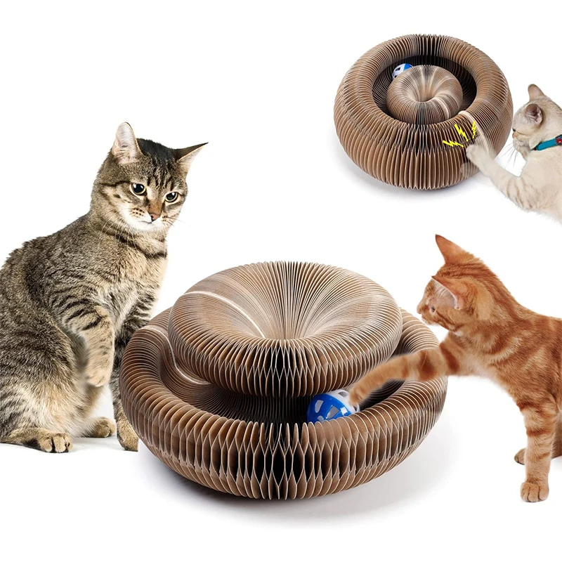 Magic Cat Toy Deformable Cat Scratch Board Toy Corrugated Scratcher