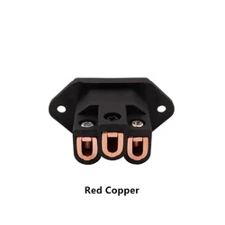 3 - Pin AC Power Plug Connector - 5pcs (Red Copper)