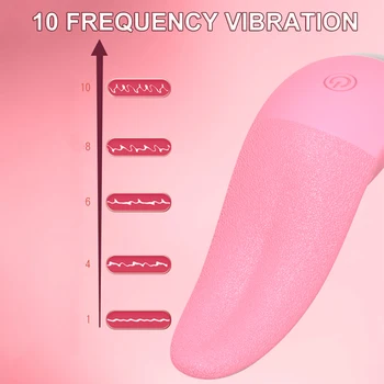 Tongue Licking Vibrator For Women G spot Clitoral Stimulator Rechargeable Nipple Female Masturbator Mini Clit Sex Toys for Women 4