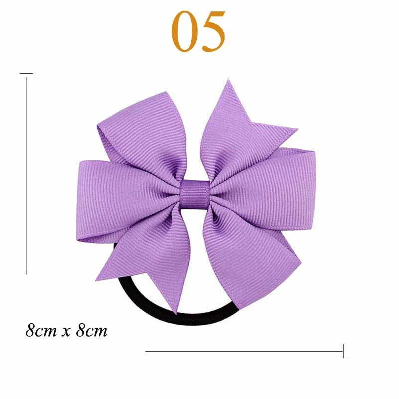 Elastic Hairband with 3 Knot and Floral Ribbon Accents - Handmade Girls' Party Hair Accessory