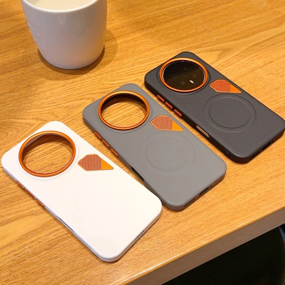 Premium PU Leather Heat Dissipation Magnetic Phone Case