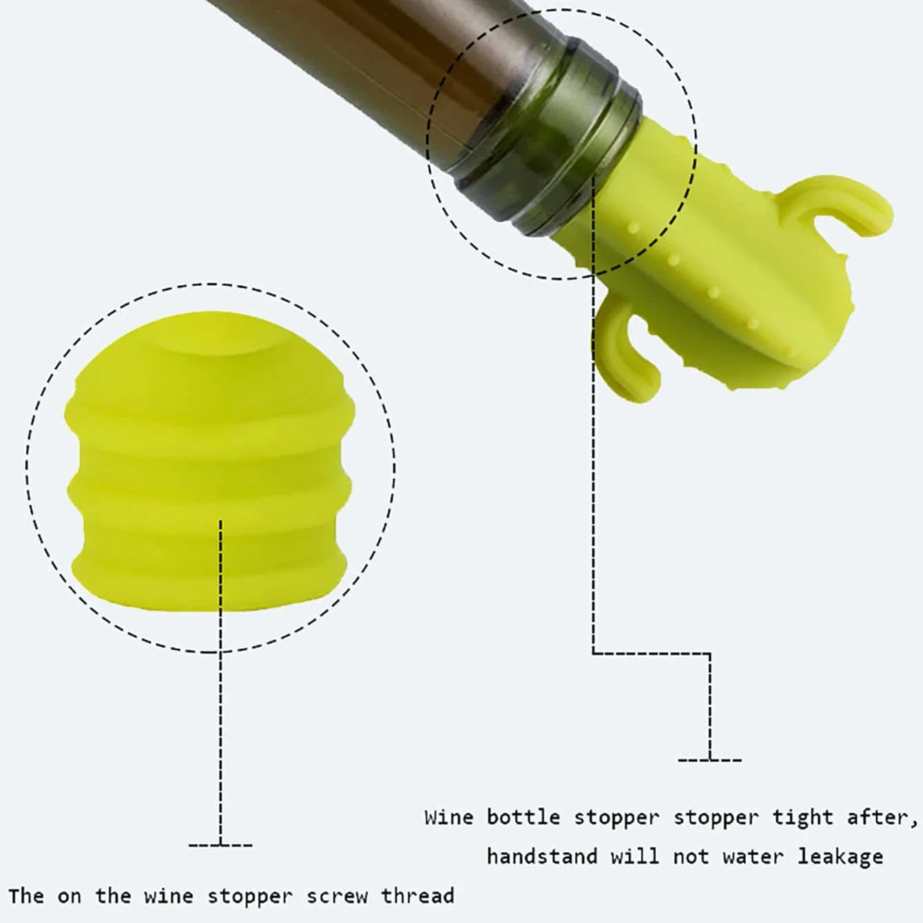 Unique Silicone Cactus-shaped Bottle Cap Preserving Freshness