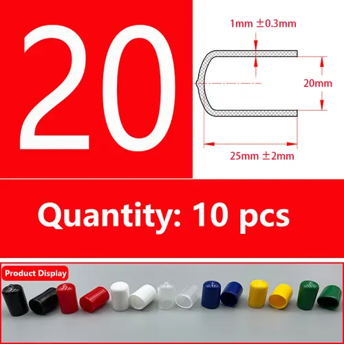 Rubber Cap Sleeve Soft Elasticity Silicone Protective Cover  Sealing Plug Thread Protection Sleeve Black Red White Blue 1.5-24mm - Image 42
