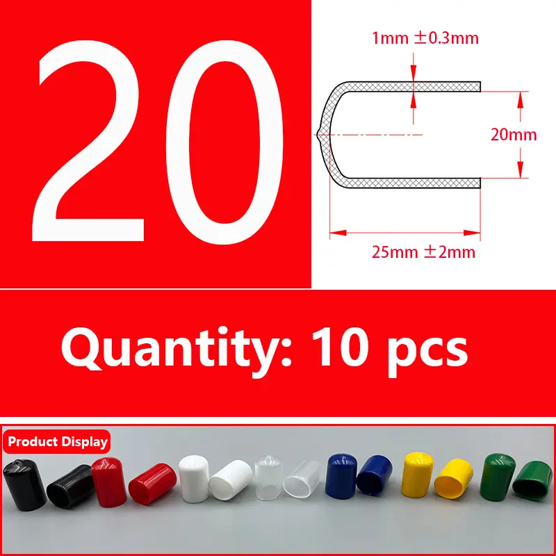 Rubber Cap Sleeve Soft Elasticity Silicone Protective Cover  Sealing Plug Thread Protection Sleeve Black Red White Blue 1.5-24mm - Image 42