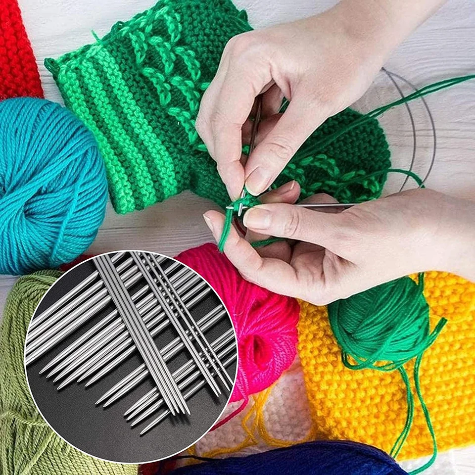 50 Ganci Riprendi Maglie In Acciaio Inox, Aghi Per Cucito E Riparazione Maglioni E Calzini, Fai-Da-Te - 4
