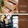 50/20/10Pcs Bed Sheet Organizer Bands Elastic Band, Roll-up Adjustable Clothing Storage Strap with Button, Luggage Space Saver 4