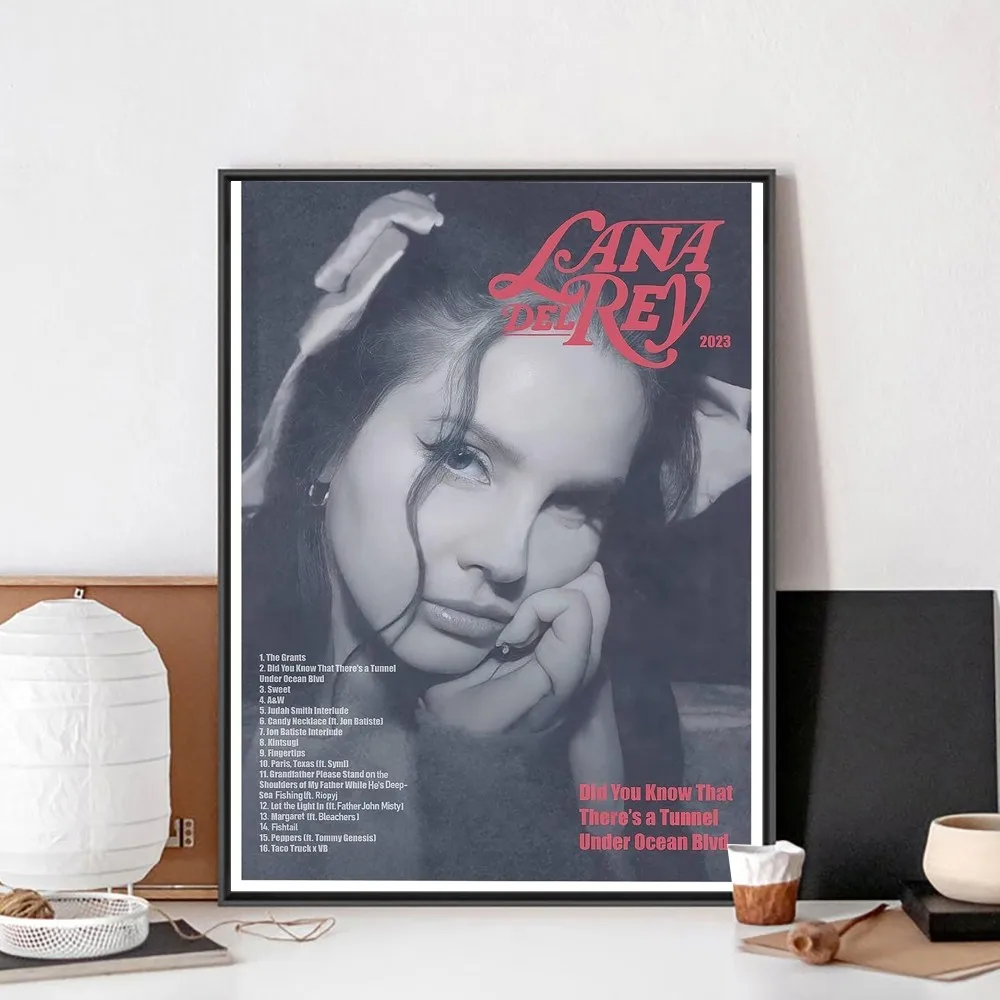 Singer Lana Del Rey Poster No Framed Poster Kraft Club Bar Paper Vintage Poster Wall Art Painting Bedroom Study Stickers