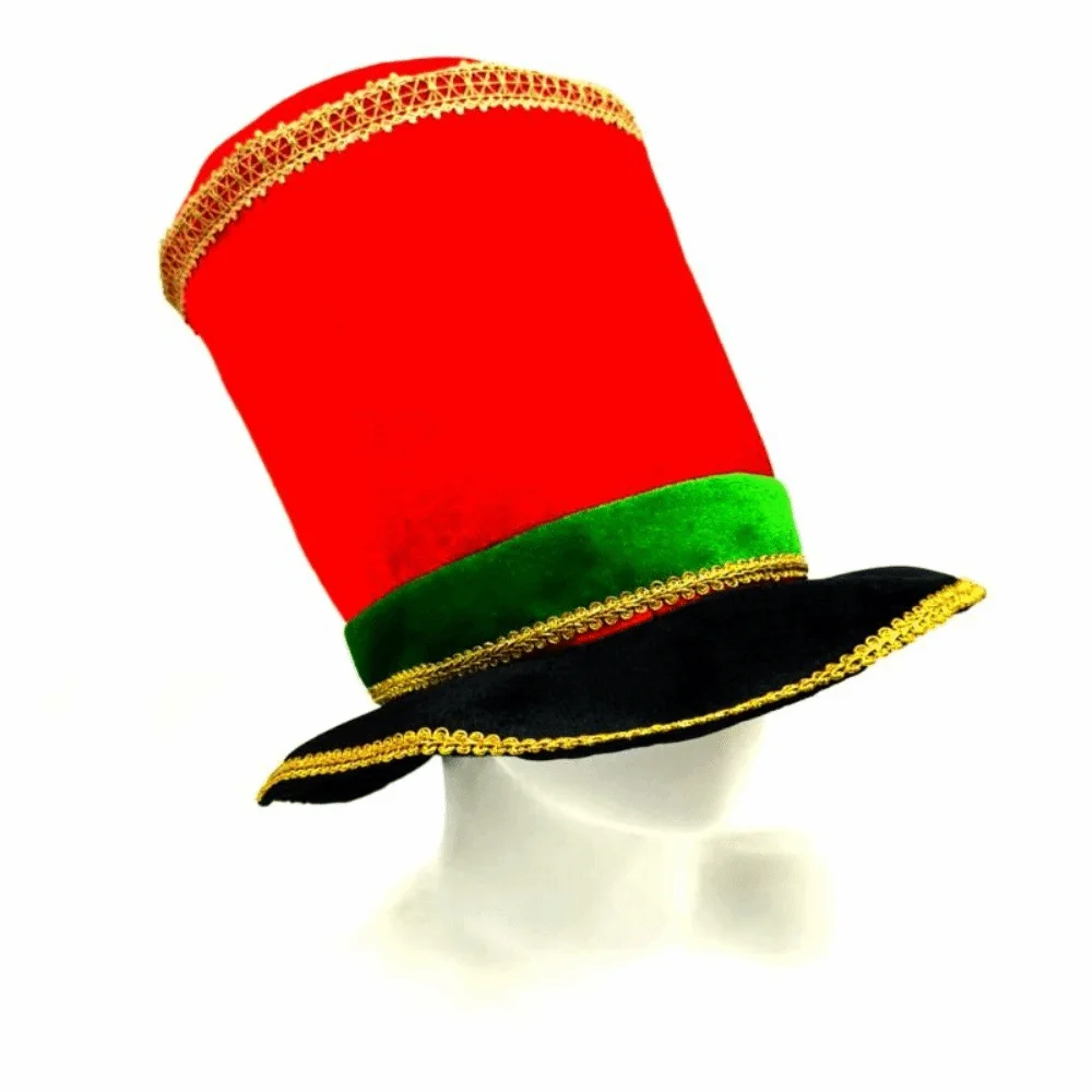 Plastic Christmas Welcome Hat Checkered Cosplay Glitter Sequin Christmas Hat Comfortable Breathable Christmas Party Cap