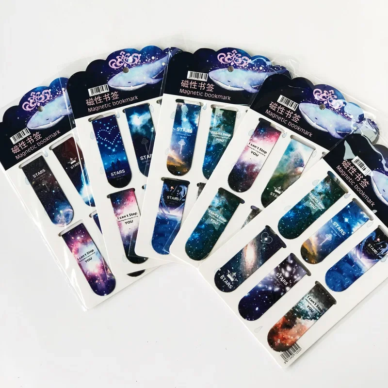 Magnetic Bookmark 6pcs/Set Kawaii Sky Cactus Magnetic Bookmarks