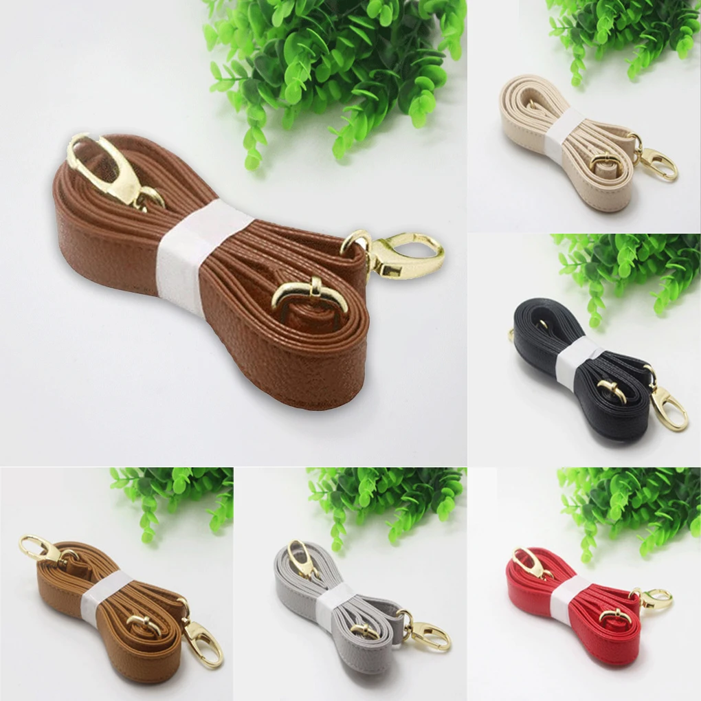 

No Loose Thread Shoulder Bag Strap Fine Stitching Simple No Shedding PU Belts Strap Bag Stretchy white