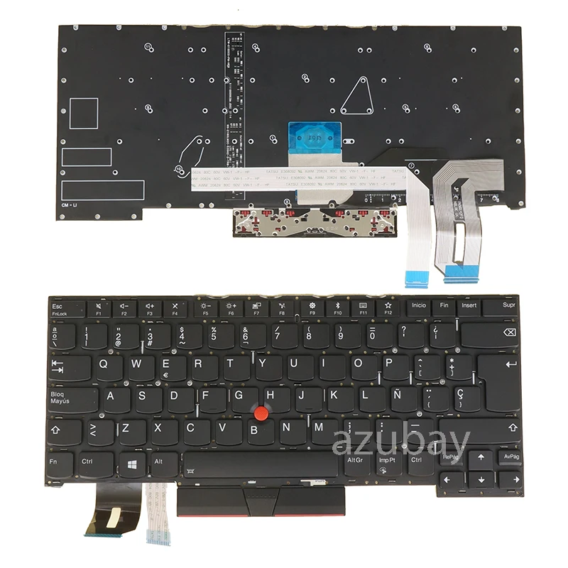 Espanhol Checo Eslovaco Português Teclado para Lenovo Thinkpad T490s T495s x1 Extrema Gen Gen p1 Gen Gen Retroiluminado uk