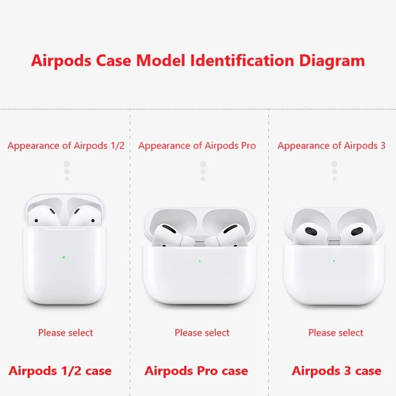 Funda 3D con dibujos de animales para Apple Airpods 3 Pro 1/2/3