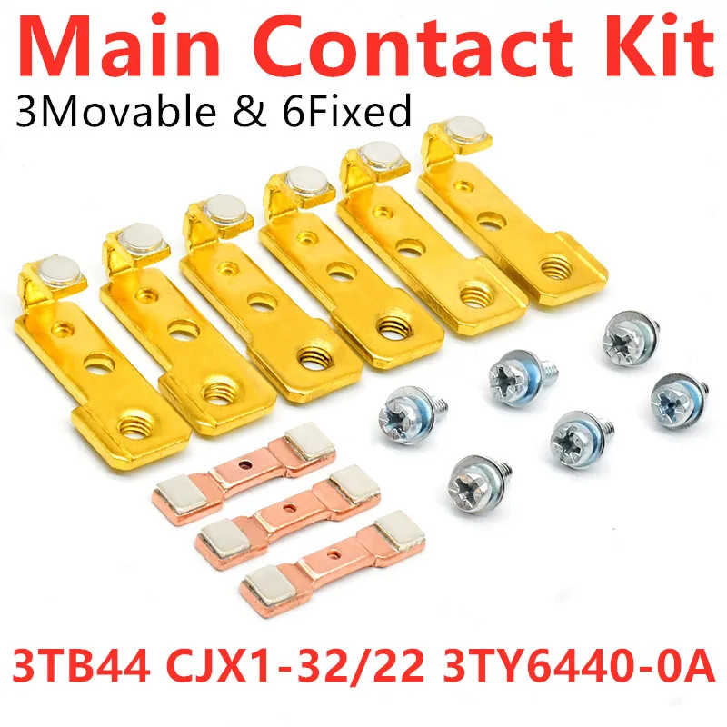 Kit de Contato Principal para 3tb44 Cjx132 22 Contatos Móveis e Fixos ac Contator Substituição Kit Contatos Conjunto 3ty6440-oa 3ty64400a