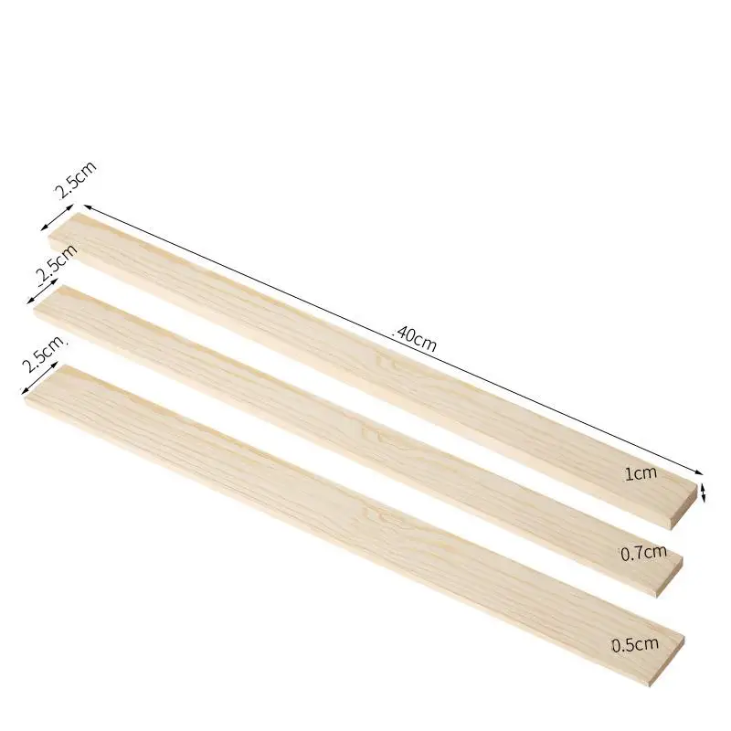 2pcs 5-10mm Ceramic Clay Board Guide Pine Wood Strip Wooden Ruler Ceramic Tool Rolling Clay Cutting Tool Solid Wood Guide Rail