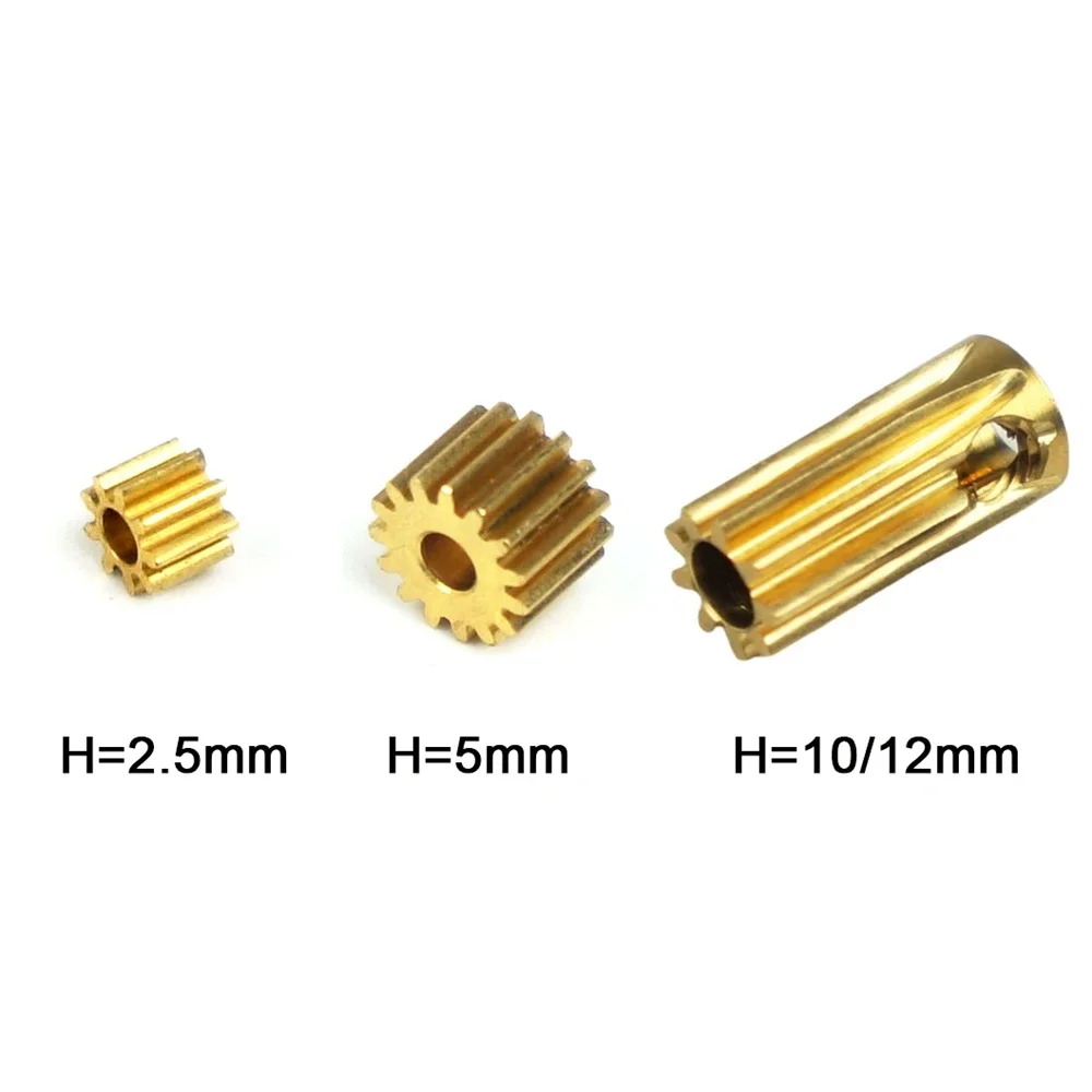 RC Model Metal Pinion Gear 0.5M 13T-20T 3.17mm Copper Gear 10/12MM Thick Cylindrical Spur DIY Parts