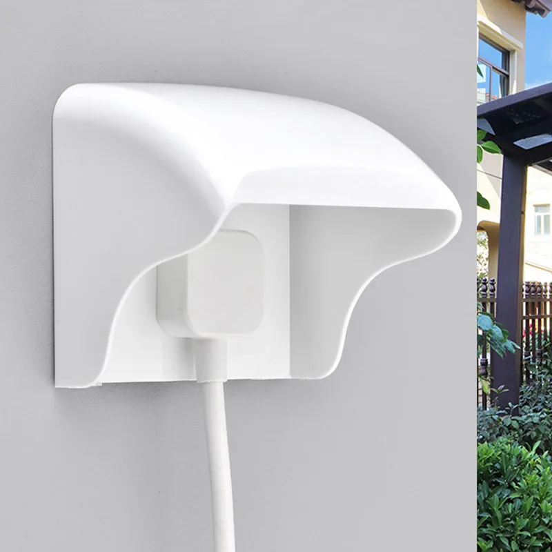 Switch Protective Cover Plastic Self-Adhesive Socket Waterproof Box Wall-mounted Protection Socket Outdoor