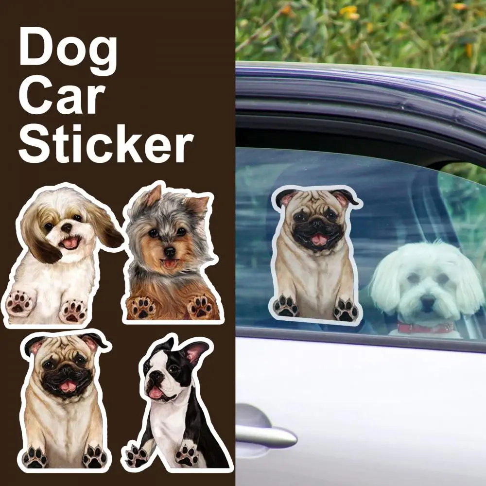 Waterproof Car Sticker Cute Cartoon Animal Window Decals Reusable Wall