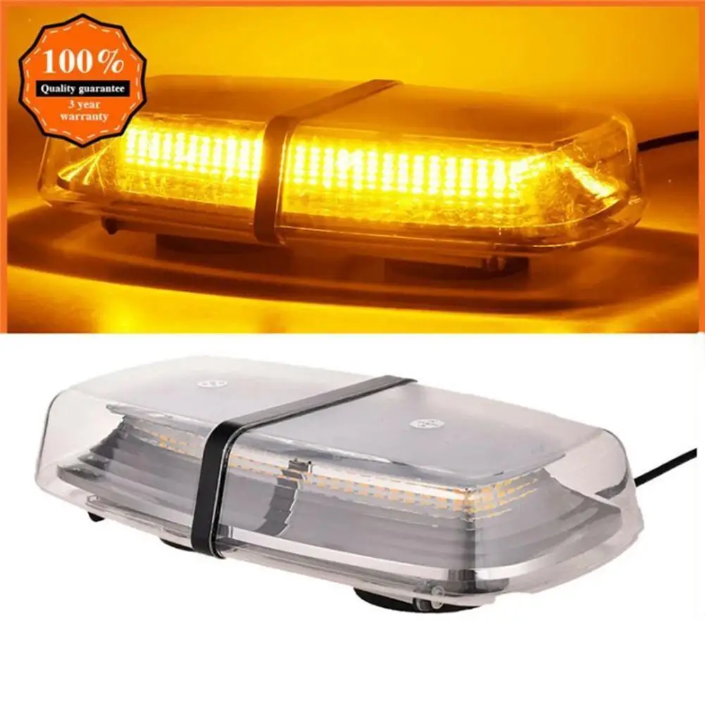 72 LED Strobe Beacon Lights Rooftop Flash Emergency Warning 12V-24V Truck Yellow/Amber Car Atmosphere Light Roof Strobe Light