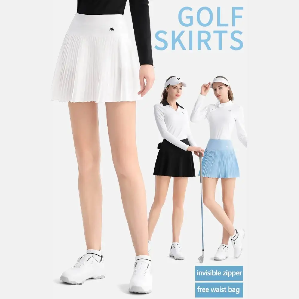 PGM Golf Women's Skirt Sports Pleated Short Skirt Women's Summer Anti Walking Light Speed Dry A-line Short Half Body