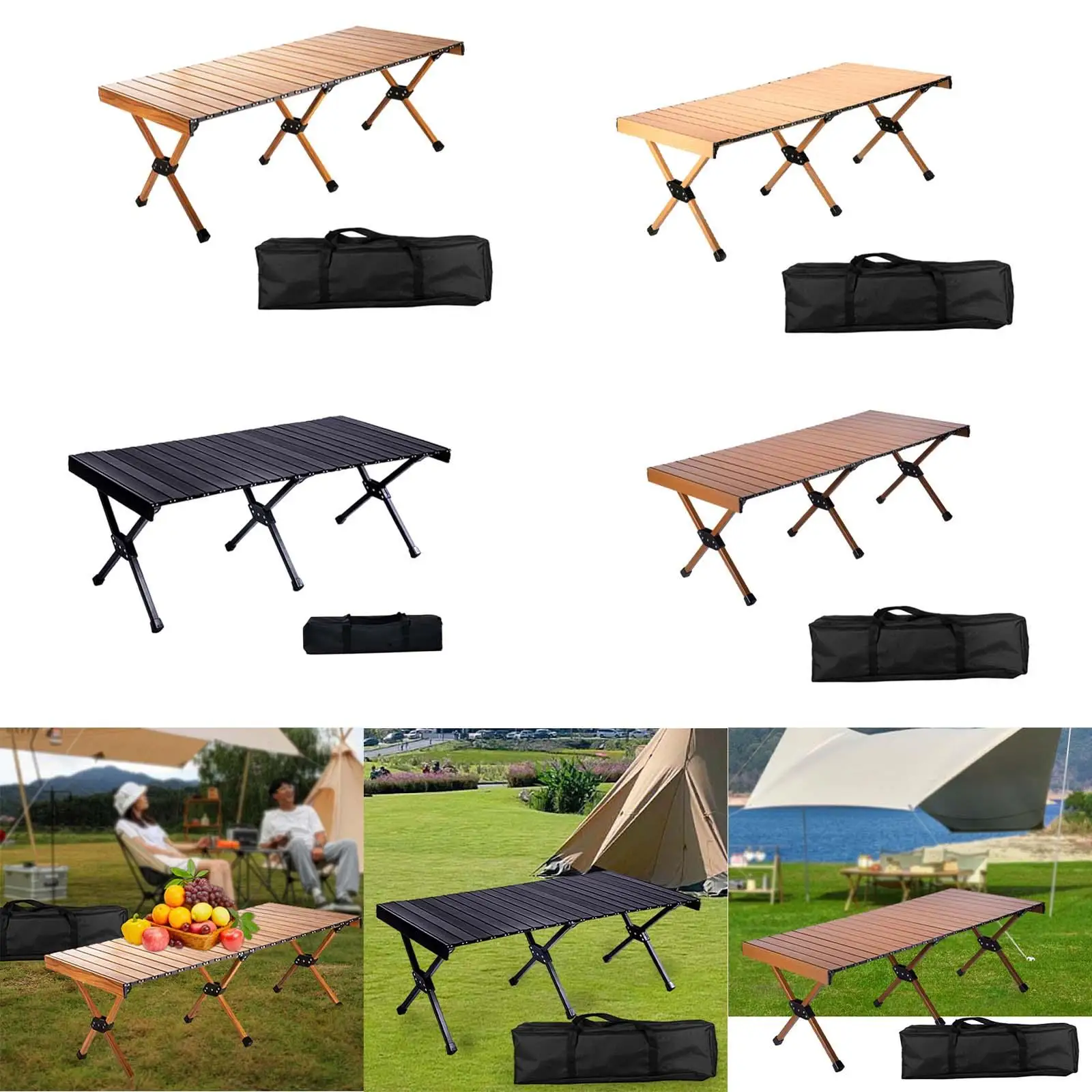 

Camping Folding Table Travel Table Roll up Aluminum Table Foldable Picnic Table for Garden Hiking Beach BBQ Outdoor Indoor