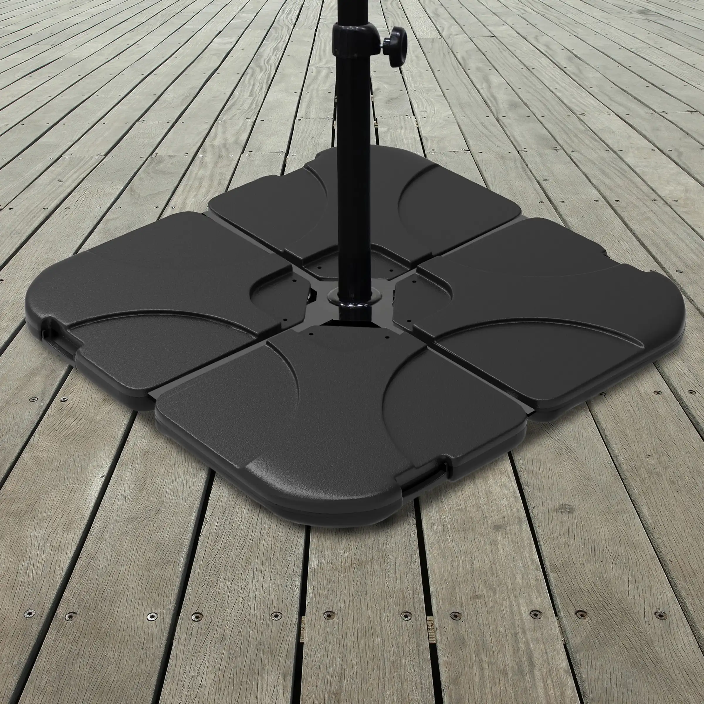 

Pure Garden,Umbrella Stand 220lb. Capacity, 4PC Fillable Base