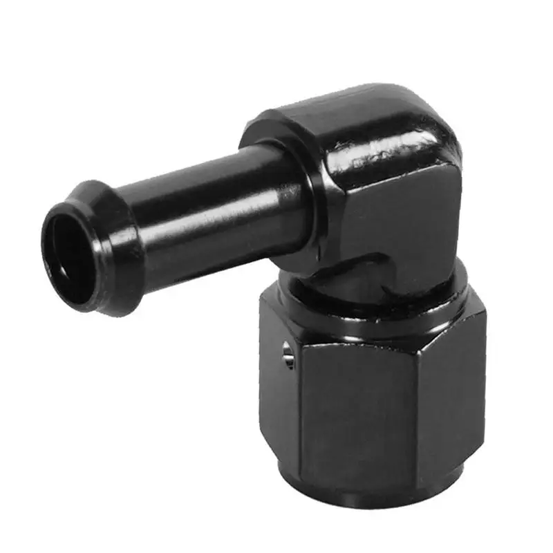 

6AN Oil Tube End Fitting Black Aluminum Alloy Oil Line Pipe Adapter Tube Hardline Adapter For Oiling System