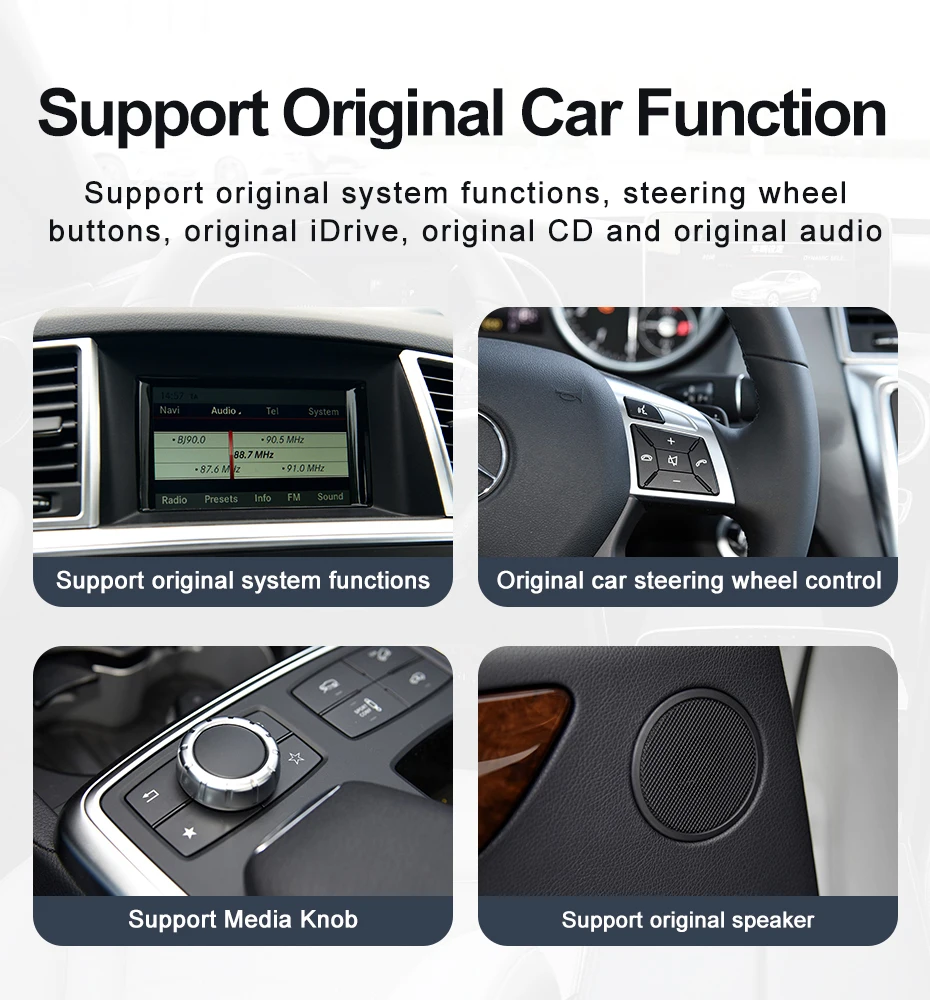 Factory Price 7inch Android 14 Car Multimedia Players For Mercedes Benz ML W166