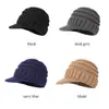 Fashion Coldproof Windproof Warm Knitted Hats Thickened Soft Knit Baseball Caps Solid Color Beanies Caps for Autumn Winter 6