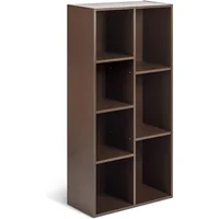 7 Cube Organizer Bookcase, Espresso, 9.3 x 19.5 x 41.7 in Bookshelf 1