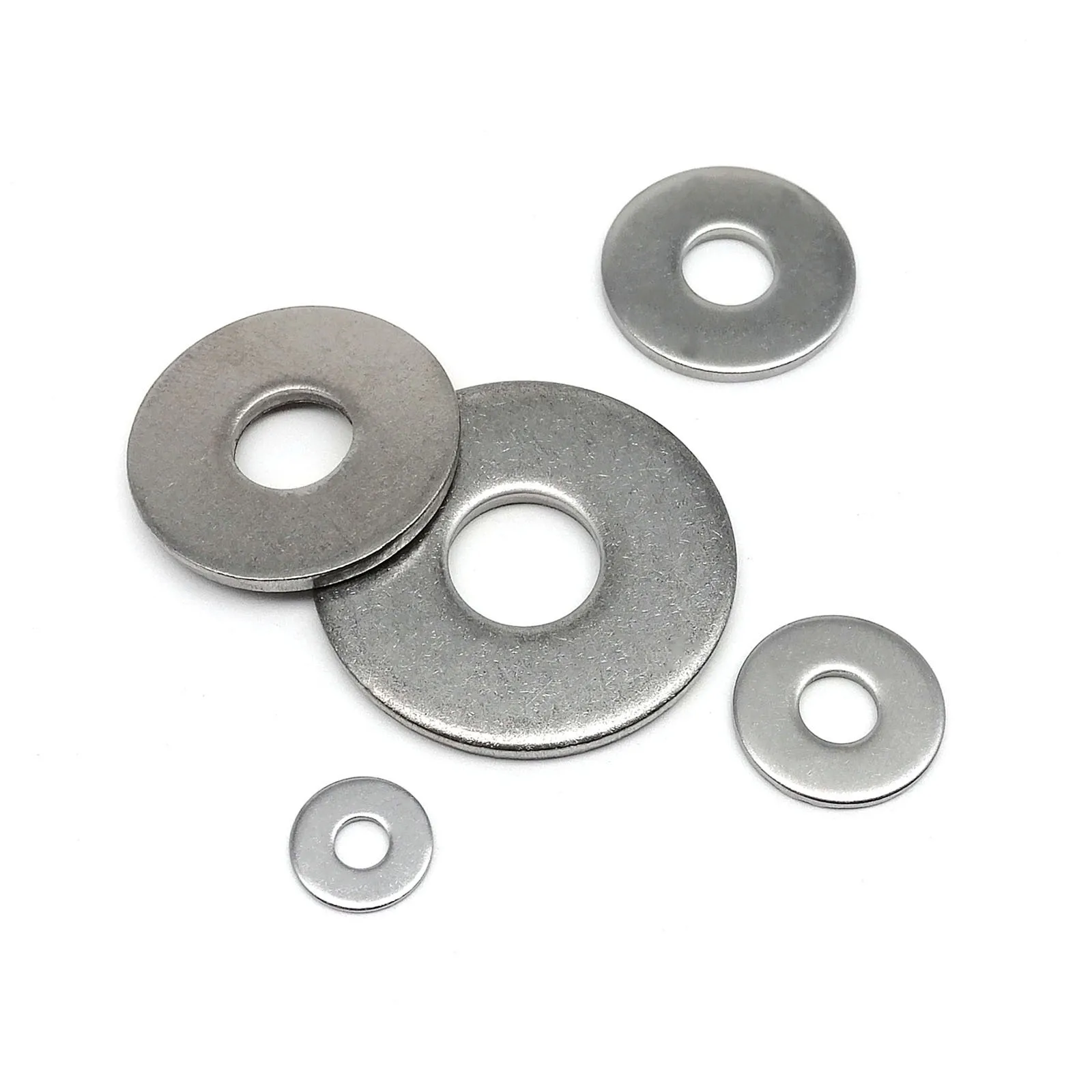 Stainless Steel Washers 2/10/50/100pcs M2.5 M3 M4 M5 M6 M8 M10 M12 M14 M16 GB96 A4 316