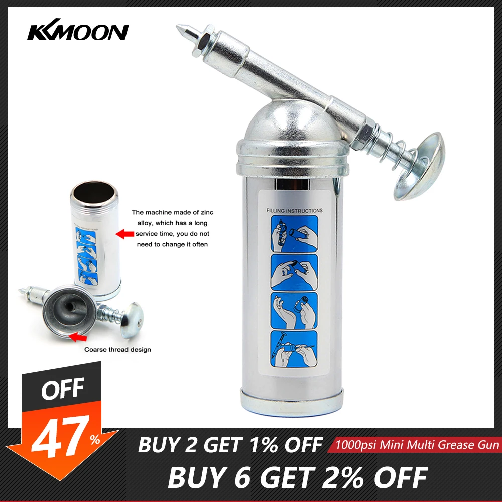 80cc Capacity 1000psi Mini Multi Grease Gun Single Hand Pump Operation