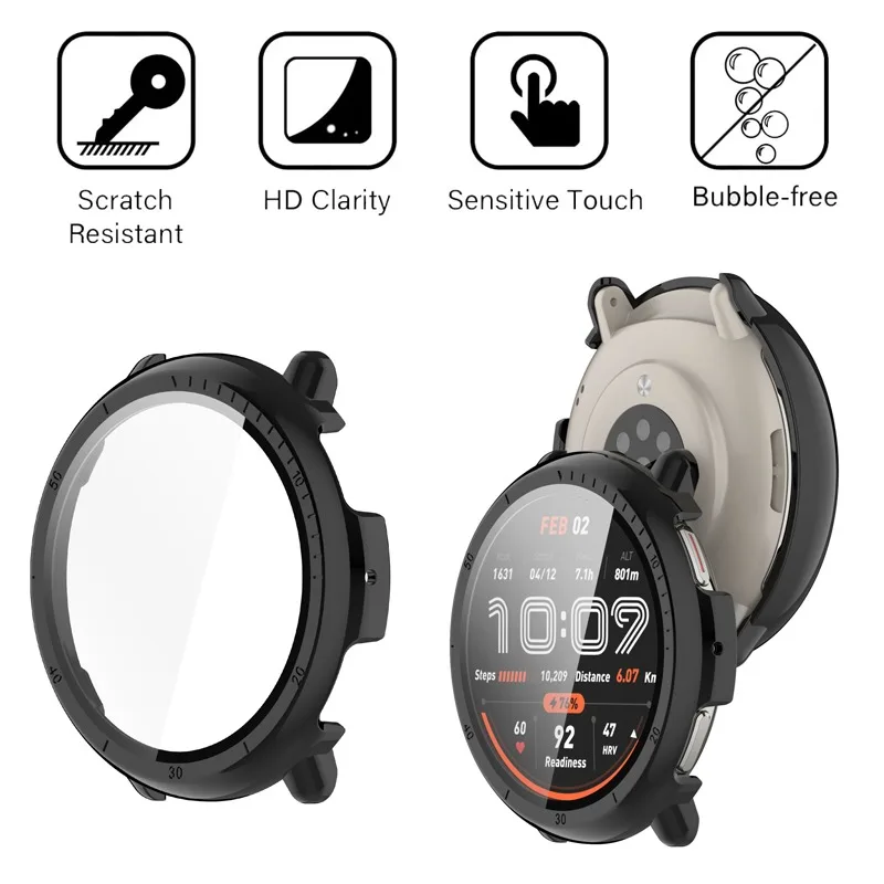 Film De Protection TPU Souple Pour Amazfit Active 2 Square - 3 Pièces, Haute Transparence, Auto-cicatrisant