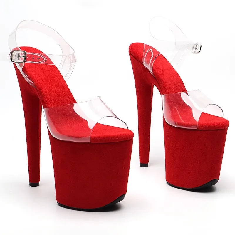 

Women 20CM/8inches PVC Upper Plating Platform Sexy High Heels Sandals Pole Dance Shoes 325