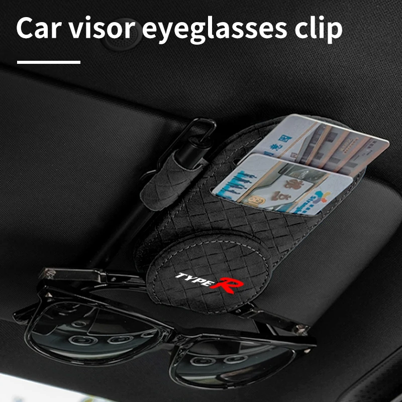 Car Sun Visor Organizer Pen Card Storage Clip Occhiali Da Sole Supporto Per Honda Type R Mugen Power Civic 4D 10Th Gen 8Th Crv Accord