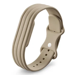 Single - Color Silicone Sport Strap - Lightweight Waterproof Wristband Bracelet - GoogleFitbit Air (Apricot)