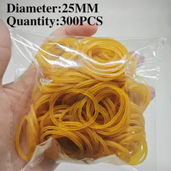 Versatile Multi - Size High Elasticity Rubber Bands - Pack of 100 - 500 for Office, School, Home, and DIY Projects (300pcs 25mm)