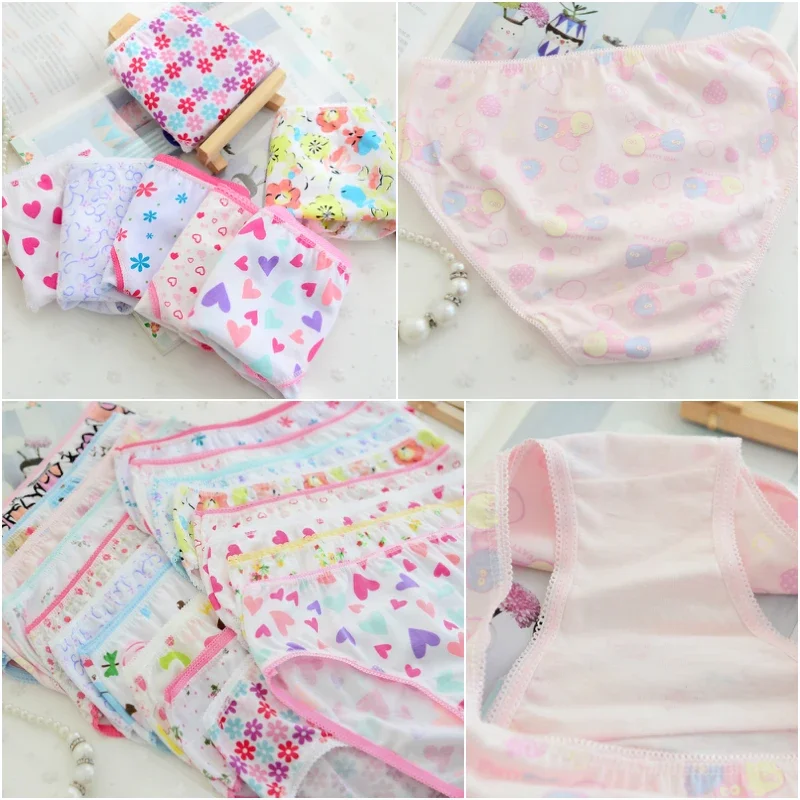 12pcs/Pack Baby Girls Underwear Cotton Panties Kids Short Briefs Children  Underpants - AliExpress