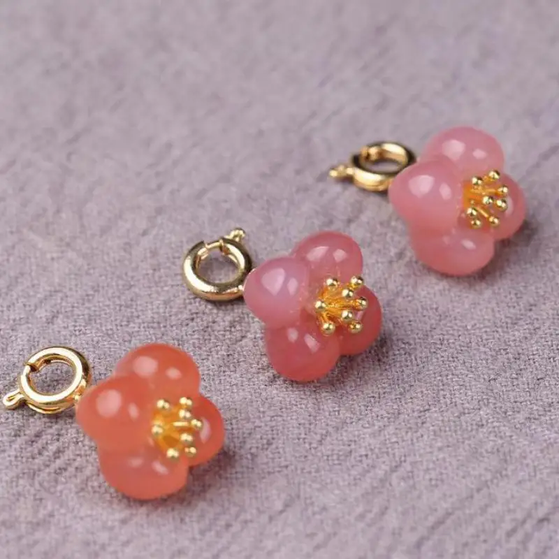 

Цепочка с бусинами из натурального агата и цветка, подвеска для изготовления ювелирных изделий «сделай сам», аксессуары для браслетов, ожерелий, подвесок