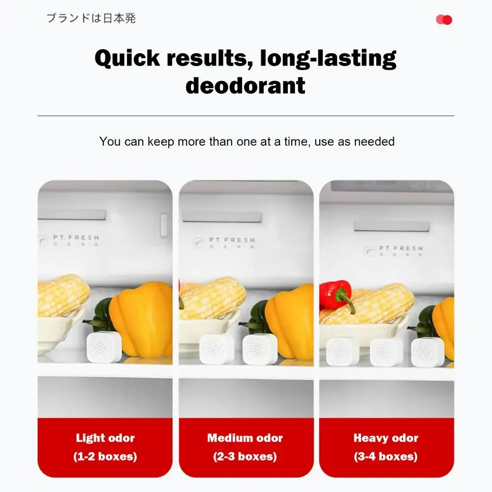 Description Picture 5 of item6PCS Refrigerator Deodorizer Stickable Natural Activated Charcoal Odor Absorber Replaceable Deodorizing Box Odor Remover