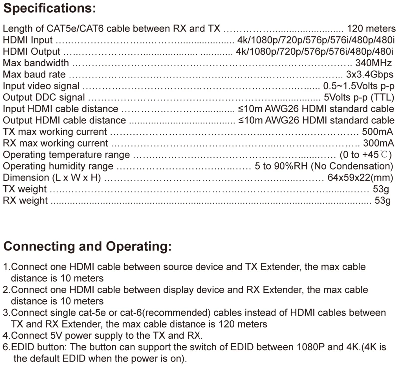 4K HDMI Extender 120M with Loop Audio Vs 1080p 60m Extender Over Single CAT5e/6
